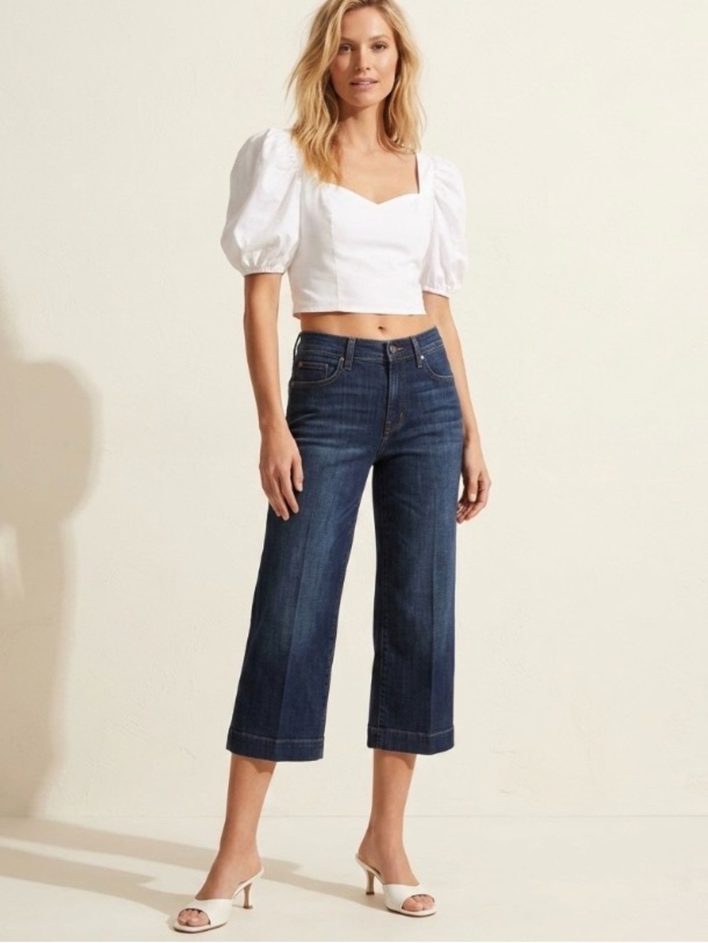 7 For All Mankind Dojo Y2K Retro Crop Dark Wash Denim Capri Length Jeans Size 27